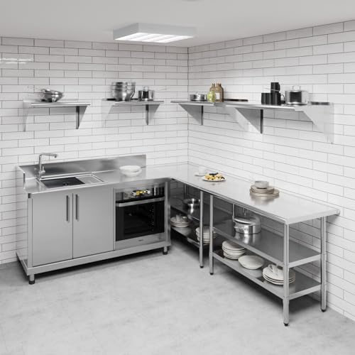 AmGood 36" Long X 18" Deep Stainless Steel Wall Shelf | NSF Certified | Appliance & Equipment Metal Shelving | Kitchen, Restaurant, Garage, Laundry, Utility Room - size: 36" Long X 18" Deep