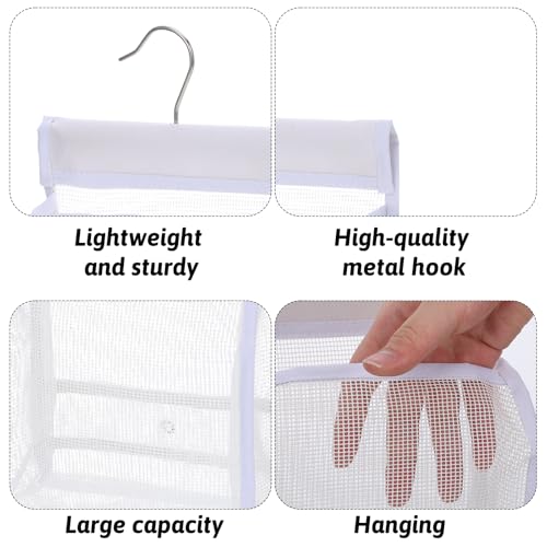 Mesh Shower Caddy Hanging, Hanging Mesh Shower Caddy Organizer, Portable Bathroom Storage Bag With Rotatable Hook For Dorm, Gym, Travel, RV And Swimming