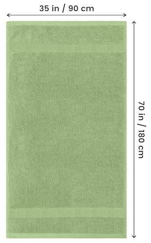 Utopia Towels Jumbo Bath Sheets, 2 Pack, 35x70 in, 600 GSM Cotton, Sage Green - color: Sage Green, size: 2 Piece Bath Sheet