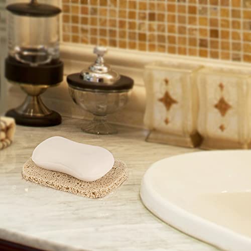 15 Piece Soap Savers Pads - Beige BPA Free Holder for Bar Soap, Non-Slip Self Draining Dish Lift for Shower, Kitchen, Bathroom - Tray Bulk Accessories - color: Beige