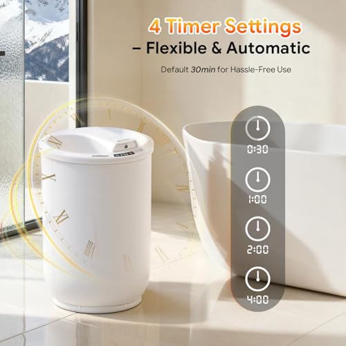 Towel Warmer, Luxury Towel Warmers for Bathroom, Large Blanket Heater Bucket, Aroma Tray for SPA, Auto Timer and Protection Feature, Fits Oversized Towels, Blankets, Bathrobes, PJs, and More