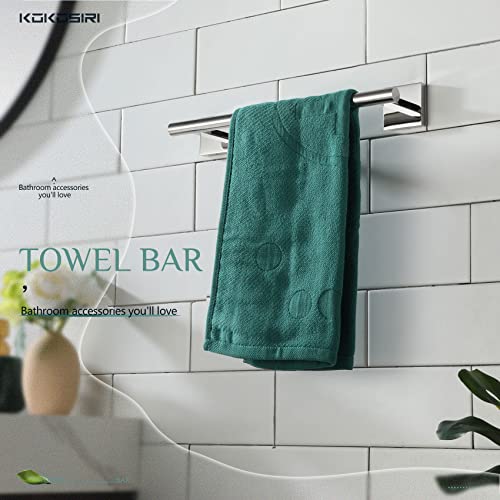KOKOSIRI Hand Towel Bar 12 Inch Bathroom Towel Holder for Bath Kitchen Toilet Cabinet Chrome Stainless Steel B4005CH-L12 - color: Polished Chrome, size: 12-Inch