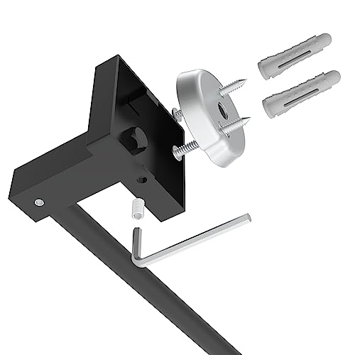 RUACQ Towel Bar 10" Towel Racks for Bathroom Wall Mounted, Matte Black | Hand Towel Holder, Total Length 12 Inch Single Towel Rod, 304 Stainless Steel, Rustproof, Square Base, Heavy Duty, Modern - color: Matte Black, size: 10 inch(Center to Center) Single