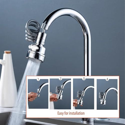 Sink Sprayer Attachment for Faucet, Faucet Extender Sprayer with Stretchable Hose - Kitchen Sink Sprayer, 3 Water Outlet Modes, Kitchen Water Saving Aerator
