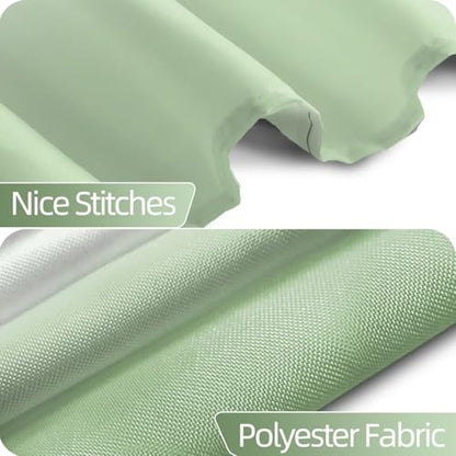 Ombre Light Green Stall RV Shower Curtain with Hooks 36x72inches | Machine Washable Waterproof, Modern Solid Boho Gradient, Bathroom Dorm Hotel Room Divider, Easy to Install, Window Curtain - color: Light Green, size: 36"W x 72"L (Pack of 1)