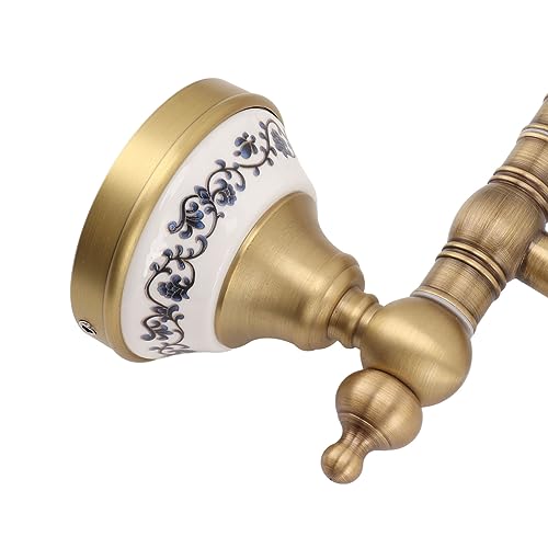 Swivel Towel Rack, Multi arm Brass Bathroom Towel Rack wall Mounted 180° Rotation Thicken Hanger bar for Bathroom for Kitchen (Four Rods) - size: Four Rods