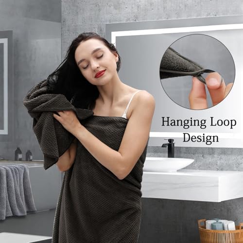 Extra Large Bath Towels Set 35x70 Inches - Dark Coffee Luxury 600 GSM Oversized Bath Sheet Towel,Ultra Soft Microfiber - Quick Dry,Highly Absorbent Shower Towels Spa Hotel Bathroom Towel Set (4-Pack) - color: Coffee Set, size: 4-Piece Set