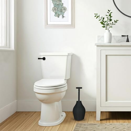 Korky Black BeehiveMAX Hideaway Heavy Duty Toilet Plunger with Holder in Black - color: Black