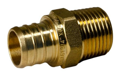 XFITTING 3/4 inch Pex x 1/2' Male NPT Adapter, 24-4-5=2X, 2 Pieces - size: 3/4" Pex x 1/2" Male