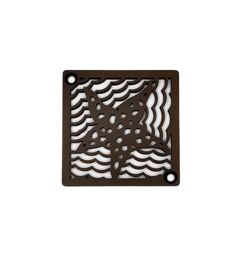 Starfish Designer Drains, Square Shower Drain Replacement for Kerdi Schluter Size (Oil Rubbed Bronze) - color: Oil Rubbed Bronze