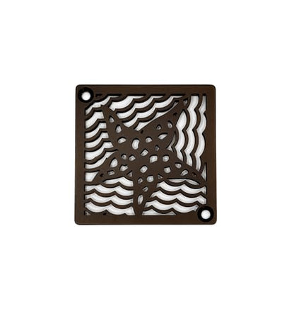 Starfish Designer Drains, Square Shower Drain Replacement for Kerdi Schluter Size (Oil Rubbed Bronze) - color: Oil Rubbed Bronze