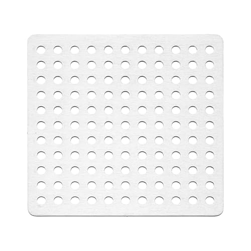 uxcell 1 Pcs Stainless Steel Floor Drain Cover, 2.8 Inches Shower Hair Catcher Drain Grate for Furniture Repair Bathroom Kitchen, Silver Tone(Square) - size: 2.8 Inches