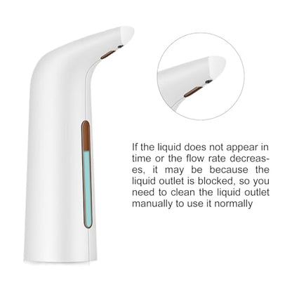 Automatic Soap Dispenser Touchless White Battery Powered | Sensitive Automatic Induction Pump Transparent Liquid Window IPX6 Waterproof for Home And Commercial Space Use - color: White