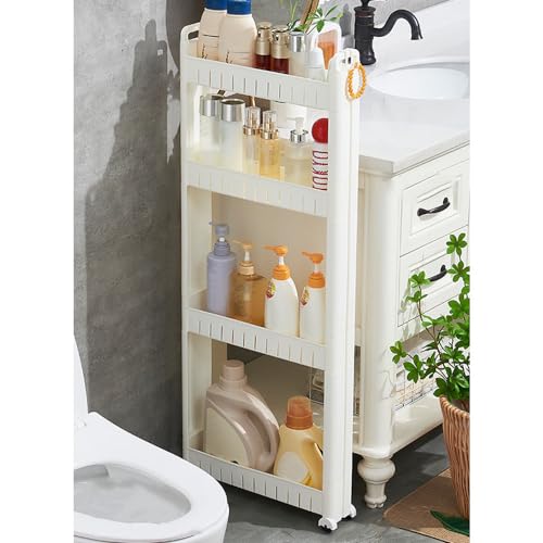 Slim Storage Car Durable Slim Storage Cabinet with Wheels Narrow Shelf Rack for Kitchen,Bathroom,Study,Office,Etc (4 Tier elevated) - size: 4 Tier elevated