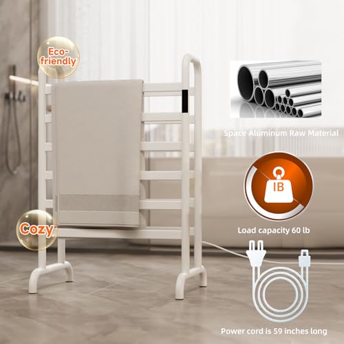 Towel Dryer for Bathroom, Electric Towel Warmer, Towel Warmer Rack for Bathroom, Heated Towel Rack Freestanding, White,Two Layers - size: Two Layers