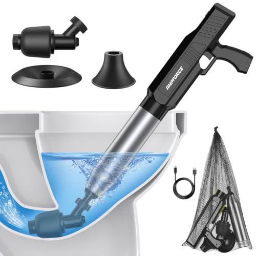 ‌Electric Toilet Plunger for Bathroom, High-Pressure Air Plunger, Heavy-Duty Clog Remover for Toilets, Toilet Drain Unclogger (Ink Black) | High-pressure air plunger for bathrooms. Powerful toilet drain unclogger. - color: Ink Black
