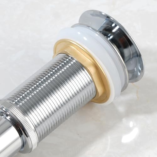 Pop-up Bathroom Sink Drain Stopper Without Overflow for Vessel Sink Lavotory Vanity, D01 (Chrome) - color: Chrome