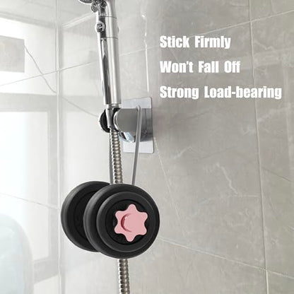 Strong Adhesive and Waterproof Shower Head Holder, Adjustable Handheld Shower Holder Wall Mount Shower Bracket (Silver - 2 Pack) - style: Silver - 2 PACK