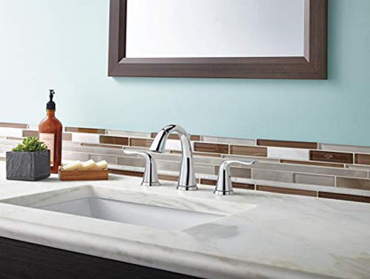 Delta Faucet Lahara Widespread Bathroom Faucet Chrome, Bathroom Faucet 3 Hole, Diamond Seal Technology, Metal Drain Assembly, Chrome 3538-MPU-DST - color: Chrome