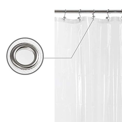 Barossa Design 48 inch Wide Stall Shower Curtain Liner with Magnets, Clear | 8G Heavy Duty PEVA, 3 Magnets at Bottom, 8 Rustproof Grommets, Waterproof, PVC Free, 48x72 Inches for Bathroom Stall - color: 1a. Clear, size: 48"W x 72"L (Pack of 1)