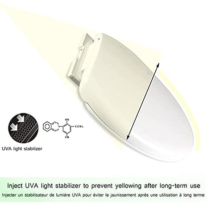 Quick Release White Toilet Seat - Easy to Clean Polypropylene, Color Options: Green, Purple, Blue, Sky Blue, One Size - color: Pink Purple