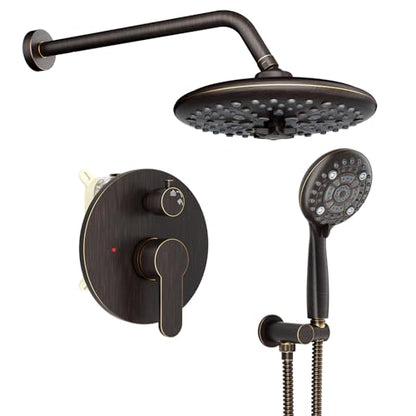 SR SUN RISE Shower Faucet - Multifunctional High Pressure Shower Head System with Handheld Shower Head Fixtures - Valve Included (Oil Rubbed Bronze, 10 inch) - color: Oil Rubbed Bronze, size: 10 Inch