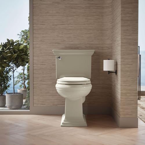 KOHLER 4639-RL-47 Cachet ReadyLatch Round Toilet Seat Soft Close, Almond - color: Almond, size: Round