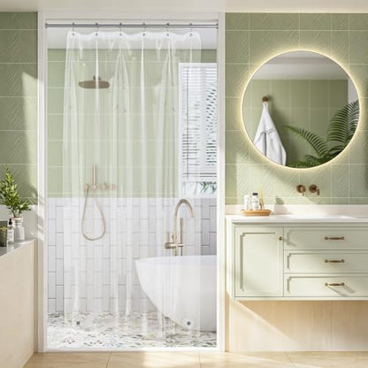 Stall Shower Curtain Liner, 36x72 Plastic Clear Shower Liner PEVA Medium Weight Inside Shower Curtains for Bathroom with Rustproof Grommets - color: Clear, size: 36"W x 72"L (Pack of 1)