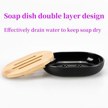 Black Bathroom Accessories Sets Complete Toothbrush Holder Black Soap Dispenser Toothbrush Cup Soap Dish Rustic Farmhouse Bathroom Accessories Decor Essentials Bathroom Kit（Black）, ystz-001 - size: black