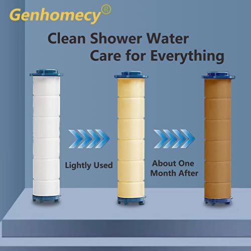 Spray Shower Head Filter with Mineral Beads, Hydro High Pressure Handheld Turbo Shower Head Filter for Hard Water, Reduces Dry Itchy Skin & Hair Loss, 2.95in Set of 6 Replacement PP-Cotton Filters - style: 2.95 x 0.87 inches