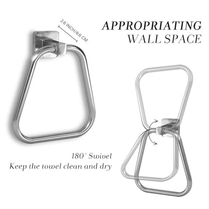 Towel Holder for Bathroom Wall Towel Ring Stainless Steel Hand Towel Holder Heavy Duty Towel Hanger for Bath, Kitchen (Brushed Nickel) - color: Brushed Nickel