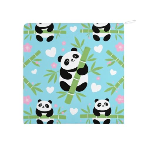 Panda Bamboo, Quick Dry Hand Towel with Hanging Loop for Gym | Absorbent Microfiber Bathroom Towel, Fast Drying Kitchen Towel, Soft Wash Cloth for Pool Bath Shower Fitness Travel, 12 Inch - size: 1PCS