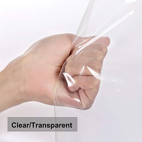 Barossa Design Heavy Duty Shower Curtain Liner with 6 Magnets, Clear, 72x72 | 8G Thick PEVA, 6 Bottom Magnets, Waterproof Vinyl & See Through, Metal Grommets, Heavy Plastic Shower Curtain for Bathroom - color: 1b. Clear-heavy, size: 72"W x 72"L (Pack of 1