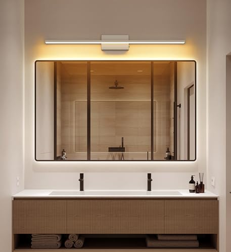 JUSHENG Brushed Nickel Vanity Lights 5CCT Dimmable Vanity Light Bar LED Bathroom Light Fixtures 39.37'' Inch 36W - color: Brushed Nickel-5CCT, size: 39.76'' Long-Dimmable