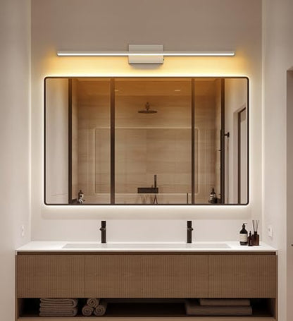JUSHENG Brushed Nickel Vanity Lights 5CCT Dimmable Vanity Light Bar LED Bathroom Light Fixtures 39.37'' Inch 36W - color: Brushed Nickel-5CCT, size: 39.76'' Long-Dimmable
