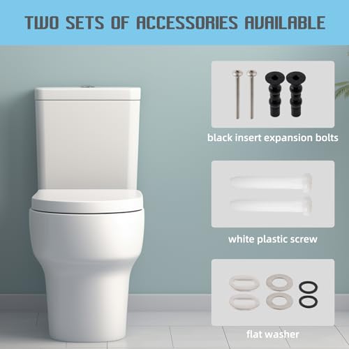 SS114 Toilet Seat Replacement Compatible with TOTO, Elongated Soft Close | Toilet Seat for SS154/SS204/SS214/SS224, Transitional Heavy Duty Oval Toilet Seats, 2-Pack Toilet Bolts and Nuts, White - style: Heavy Duty Elongated