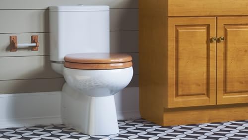 Design House Dalton Round Toilet Seat, Honey Oak | Surface, Oak, Hardware, 561241 - color: Honey Oak