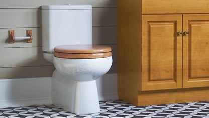 Design House Dalton Round Toilet Seat, Honey Oak | Surface, Oak, Hardware, 561241 - color: Honey Oak