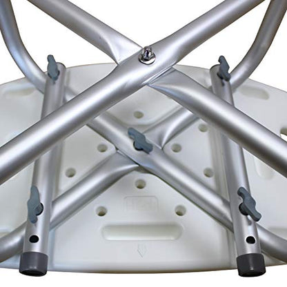 Winado Medical Shower Chair Bath Seat with Back & Adjustable Legs, Supports up to 450 lbs, Bathtub Safety and Support, White - size: White