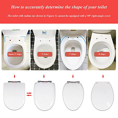 "Soft Close Toilet Seat with Quick Release – Design for Easy Cleaning & Installation, Top Fix/Bottom Fixed, White"
