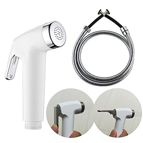LikeHome Bidet Sprayer for Toilet - Cloth Diaper Sprayer Shattaf Handheld Bidet Rinse Spray Head - White (Without T-Adapter)