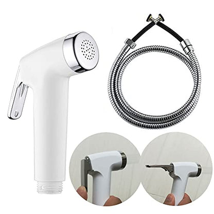 LikeHome Bidet Sprayer for Toilet - Cloth Diaper Sprayer Shattaf Handheld Bidet Rinse Spray Head - White (Without T-Adapter)