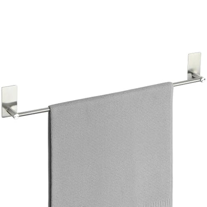 Alise Adhesive Towel Bar Brushed Nickel, 24 Inch Towel Racks for Bathroom | SUS 304 Stainless Steel, Bathroom Towel Holder No Drill, Strong Self Adhesive Towel Bar Wall Mounted - color: Brushed Nickel, size: PJ-24 Inch