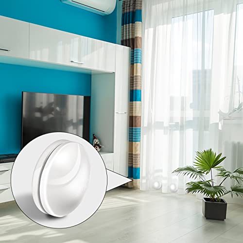 Jetec 12 Pcs/6 Sets Magnetic Curtain Weights No Sew Shower Curtain Magnets White Plastic Shower Curtains Liner Clips for Light Curtains Tablecloth Liner - color: White