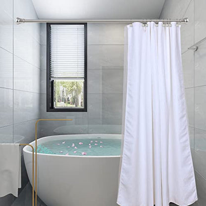 Shower Hooks - Double Shower Curtain Rings for Bathroom - Rust Resistant Shower Curtain Hooks for Shower Curtain or Liner - Shower Curtain Rings with Crystal Design - Set of 12, Brushed Nickel - color: Brushed Nickel