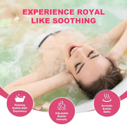 Bubble Bath Mat,Full Body Waterproof Spa Mat for Bathtub, 6-Speed Bubbles, Remote Control & Non-Slip Suction Cups for Home Relaxation Pink