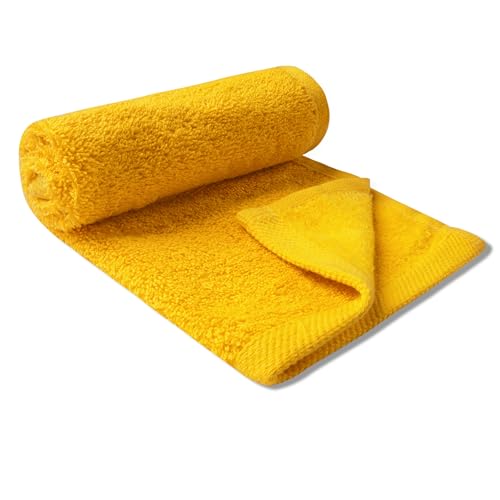 Fingertip Hand Towel | Absorbent |11x18 | Terry Velour Premium Washcloths, Bathroom use, 100% Cotton, Face, fingertip, Soft, Guest Towels (Pack of 4) (4, Gold) - color: Gold