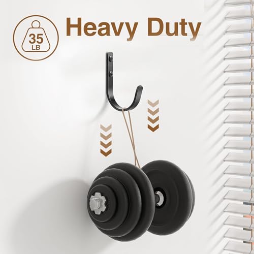 niffgaff Wall Outdoor Hooks for Hanging Coat - 22LB Screw in Metal Hanger Wall Mount, for Closet, Door, Bathrooms, Outside, for Towel, Backpack, Robe, Hat, Black 20 Pack - size: 20 Pack