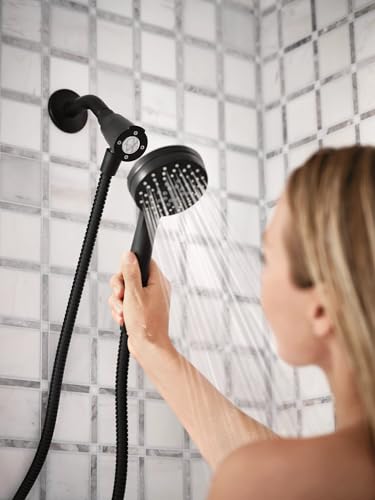 Moen 26100BL Engage 3.5" Handheld Showerhead, Magnetix, Black | 3.5" spray face, 6 spray settings, Magnetix docking system, detachable handheld design, matte black finish - color: Matte Black, size: Showerhead