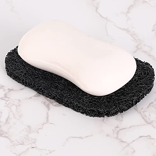 15 Piece Soap Savers Pads - Black BPA Free Holder for Bar Soap, Non-Slip Self Draining Dish Lift for Shower, Kitchen, Bathroom - Tray Bulk Accessories - color: Black